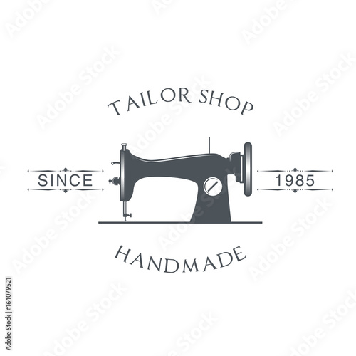 vector logo for tailor shop 