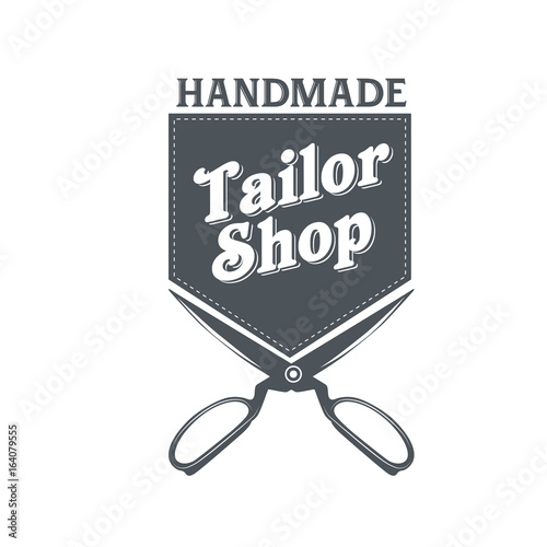 vector logo for tailor shop 