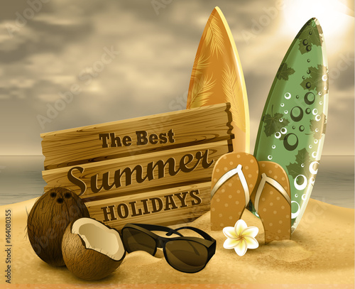 tropical vector background