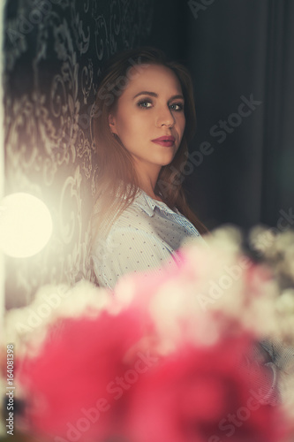 Woman portrait in the dark ...