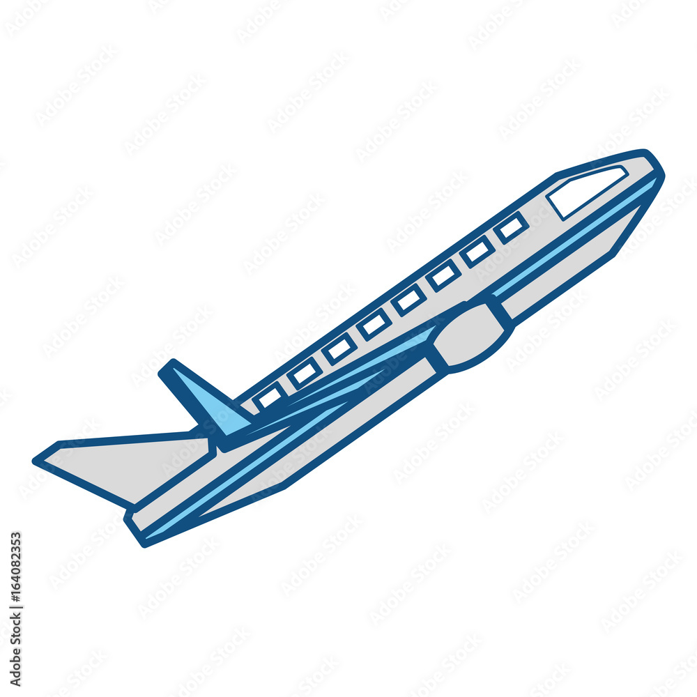 Airplane jet isolated
