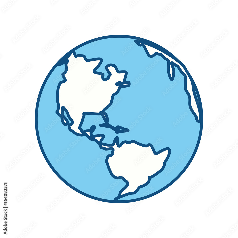 World earth isolated