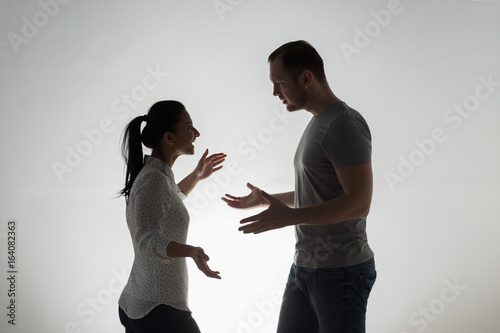 Obraz na płótnie angry couple having argument