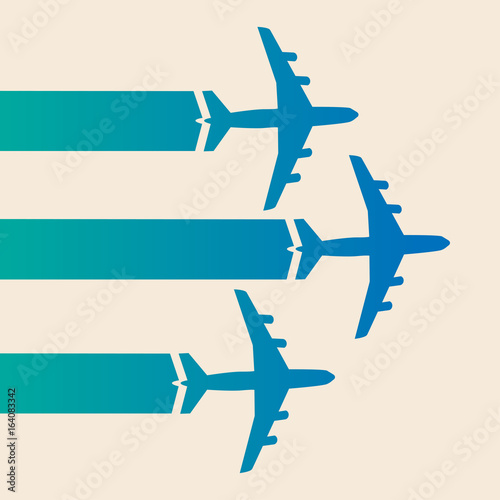 Plane silhouette design background