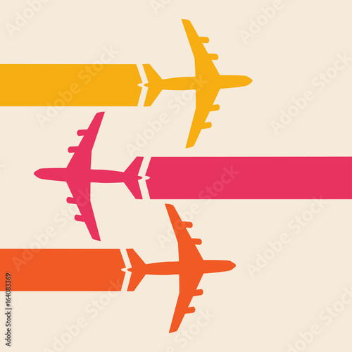 Plane silhouette design background
