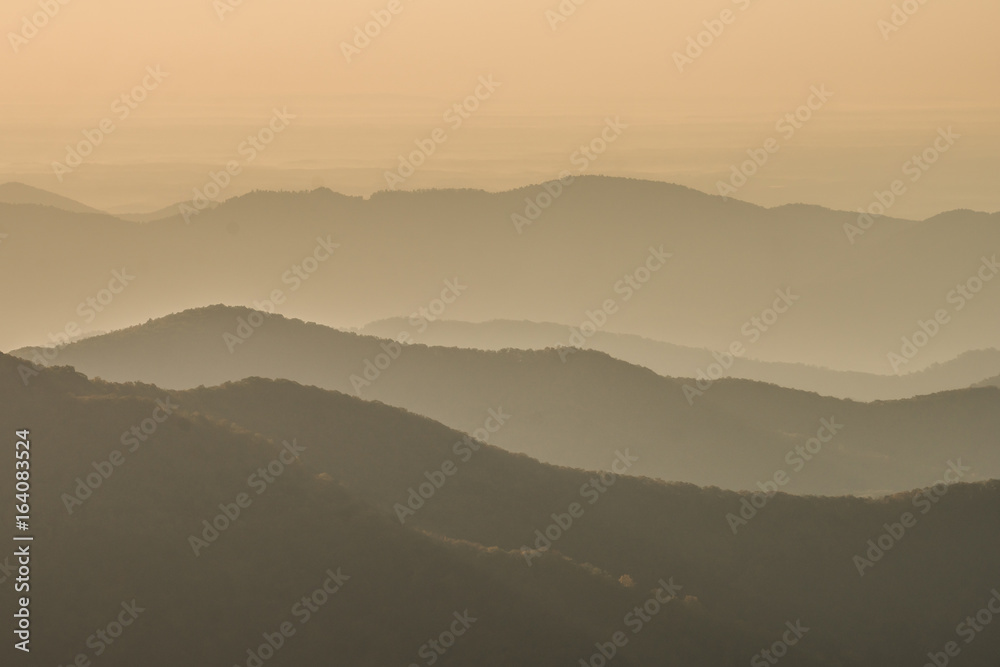 rolling blue hills in the Appalachian mountains early on a fall morning rolling blue hills in the Appalachian mountains early on a fall morning