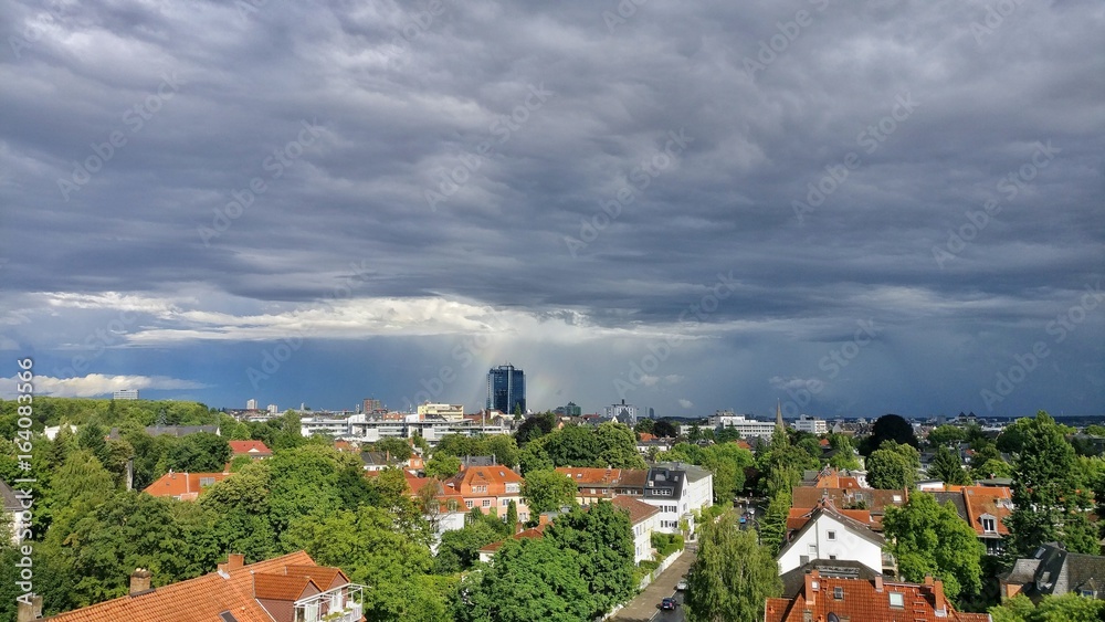 A part of Frankfurt after the rain