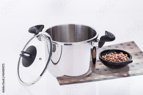 Cooking pot on white background