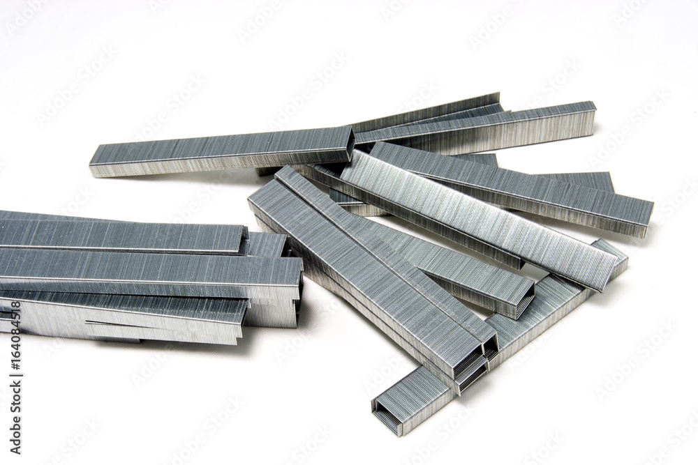 Pile of staples. Isolated. Pile of staples. Isolated.