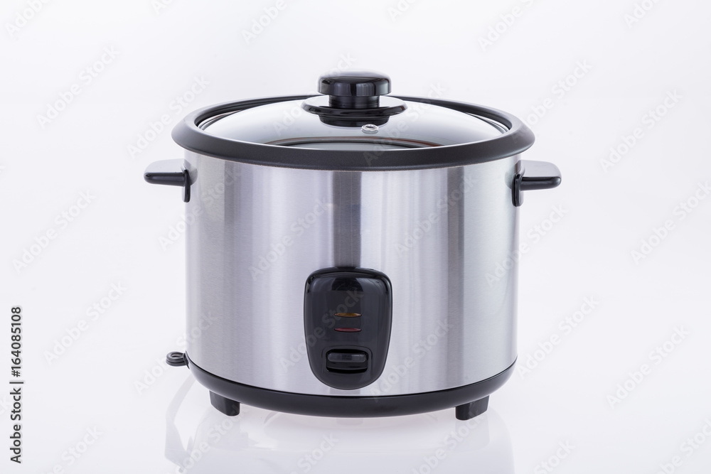 Electric rice cooker isolated on a white background Electric rice cooker isolated on a white background