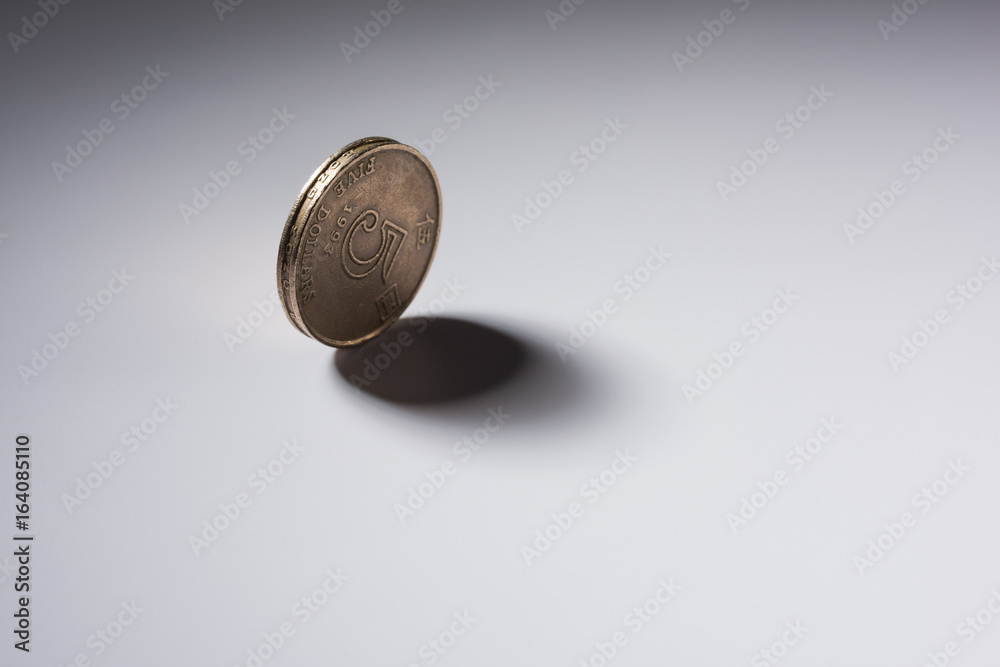 Coins standing