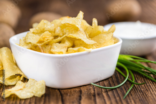 Portion of Potato Chips (Sour Cream taste)