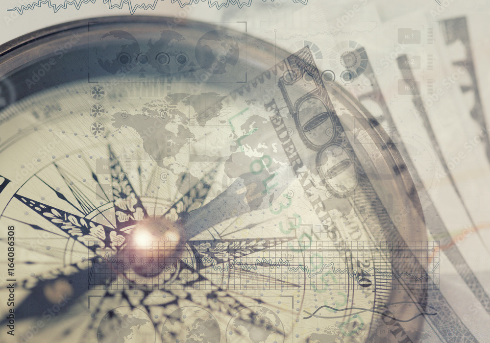 Fototapeta premium A direction of your success. Finance concept