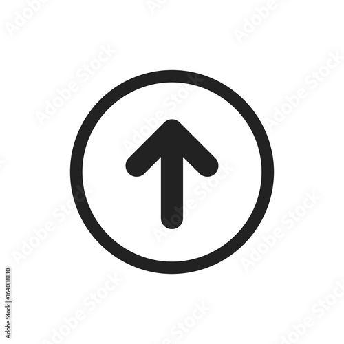Arrow up vector icon. Forward arrow sign illustration.
