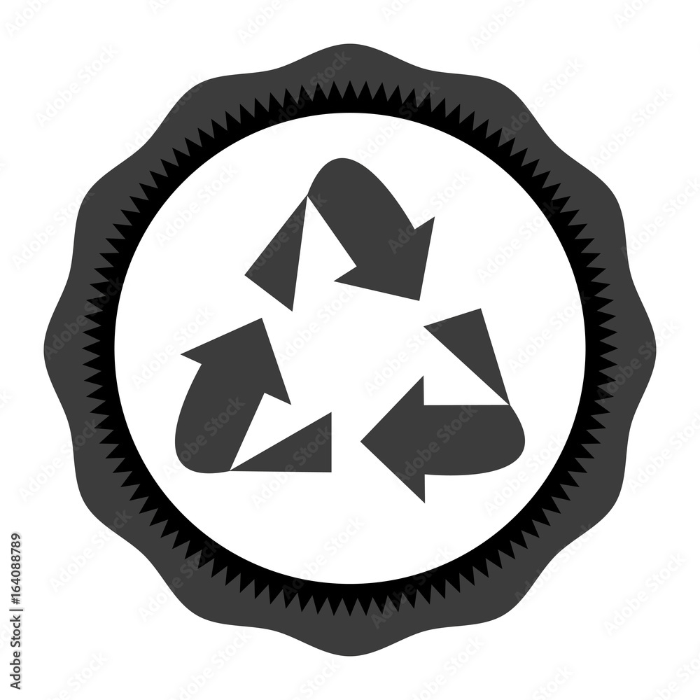 white background recycle vector icon. Style is flat symbol, gray color, rounded angles white background recycle vector icon. Style is flat symbol, gray color, rounded angles