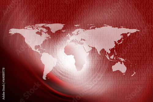 abstract world map of global communication concept