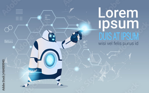 Wallpaper Mural Modern Robot Artificial Intelligence Technology Flat Vector Illustration Torontodigital.ca