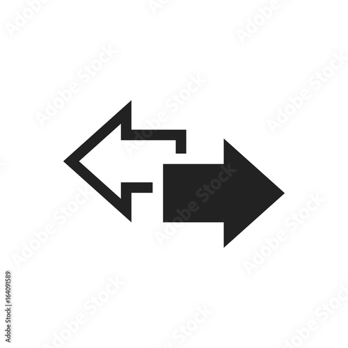 Arrow left and right vector icon. Forward arrow sign illustration. Business concept. Free Download Arrow left and right vector icon. Forward arrow sign illustration. Business concept. - GFXLoad