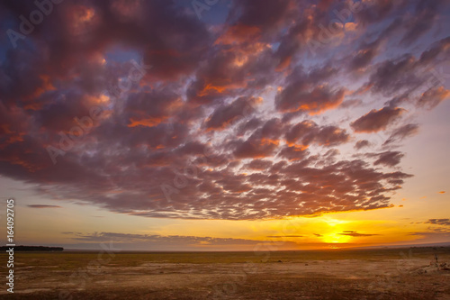 Sunset in Kenya. Africa.