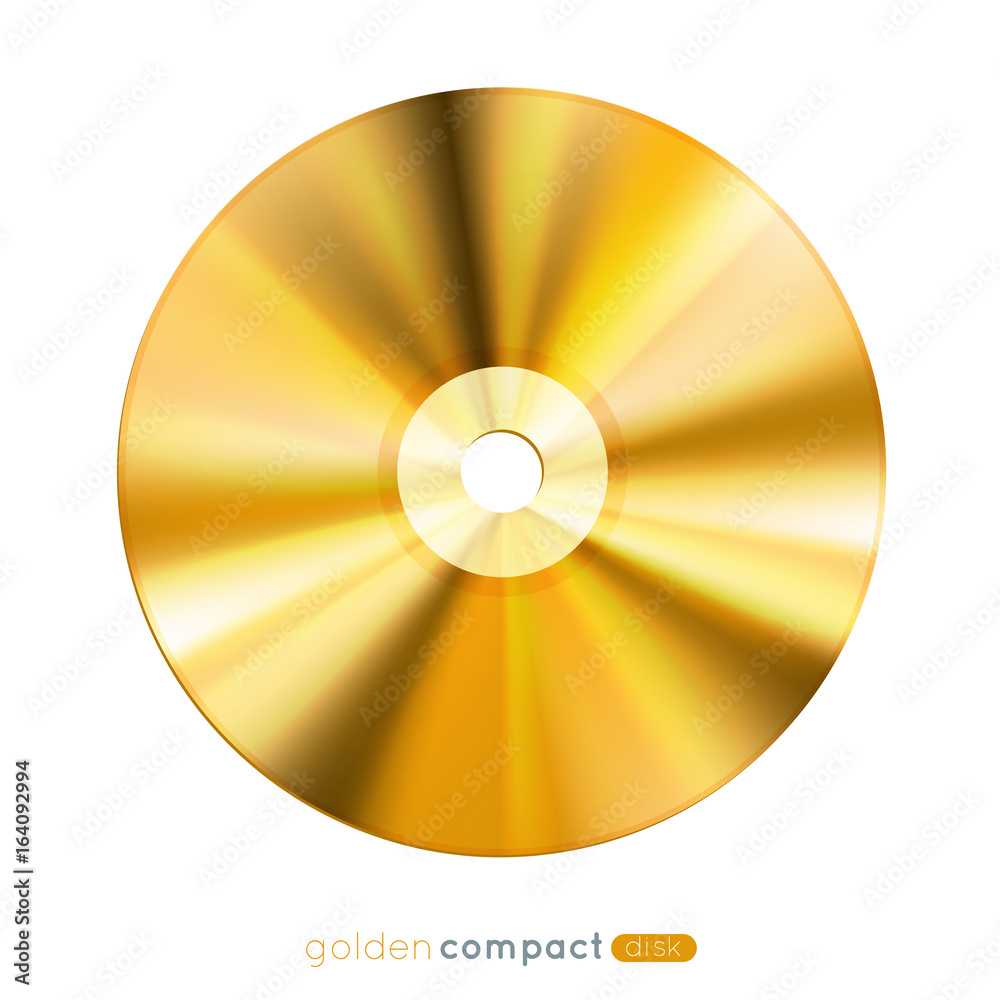 Golden disc, eps10 vector illustration