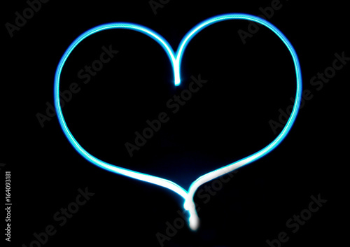 Lightpainting heart photo