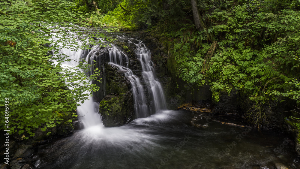 waterfall river in forest waterfall river in forest