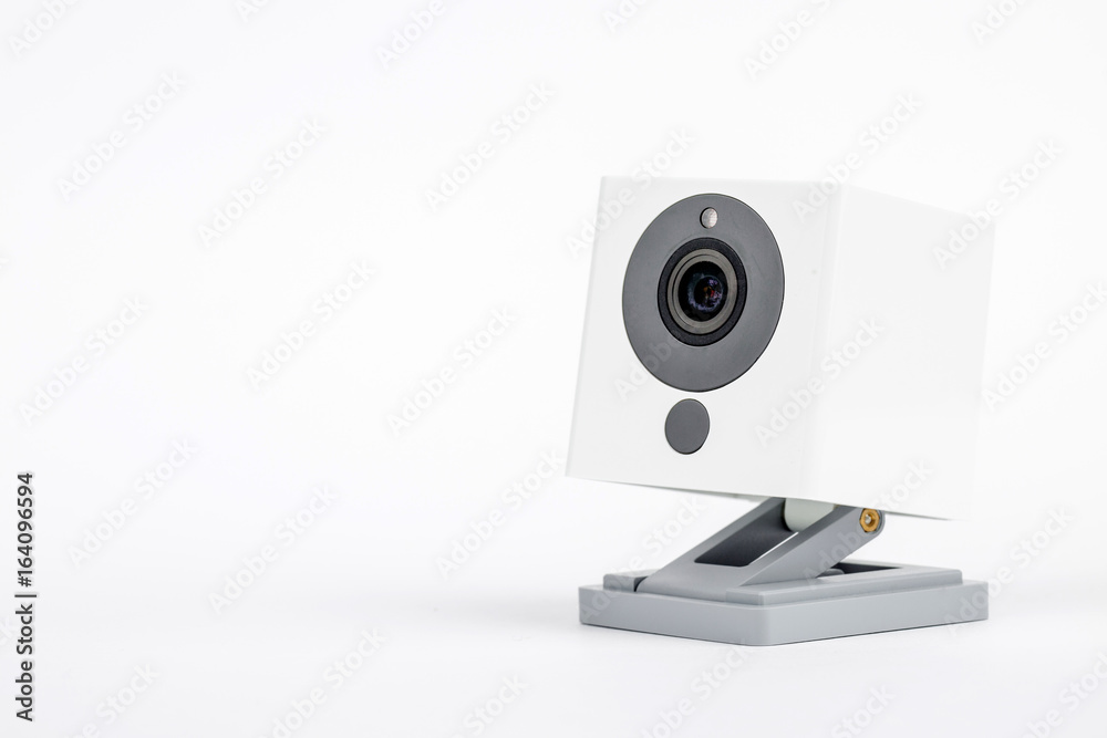 white security camera cctv on white background. white security camera cctv on white background.