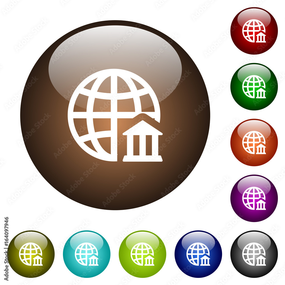Internet banking color glass buttons Internet banking color glass buttons