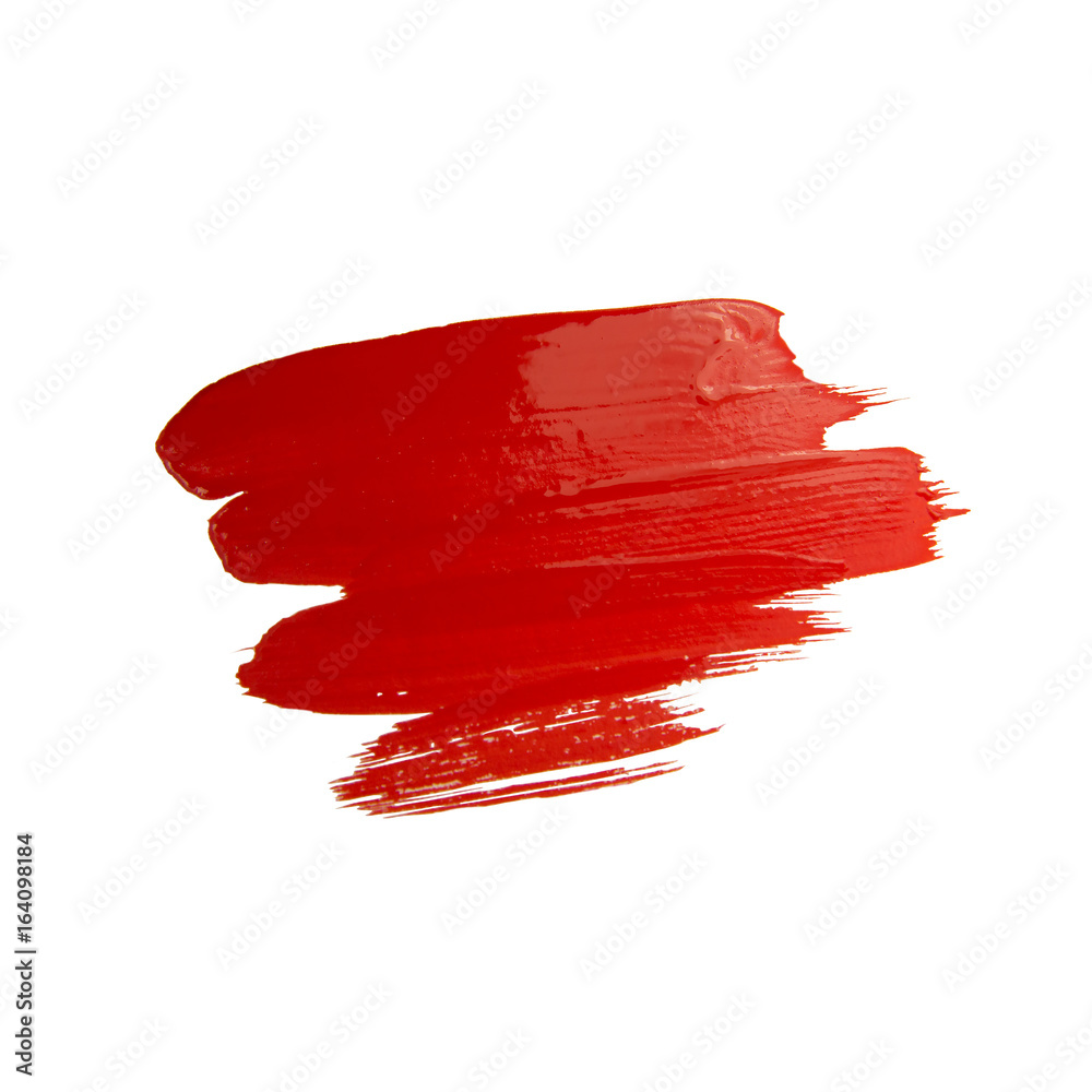 Red brush stroke