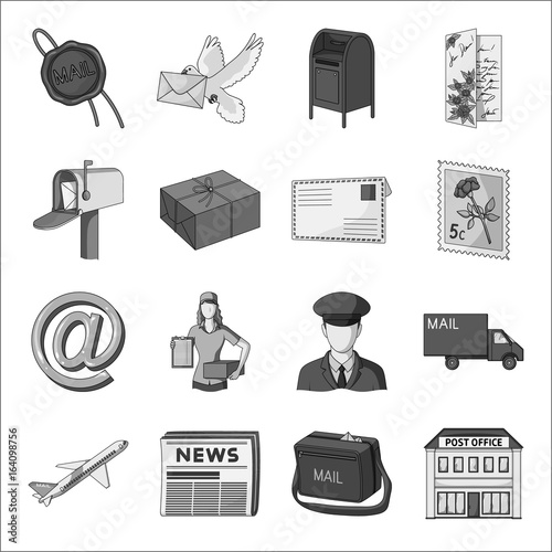 Library and bookstore set icons in monochrome style. Big collection of library and bookstore vector symbol stock illustration