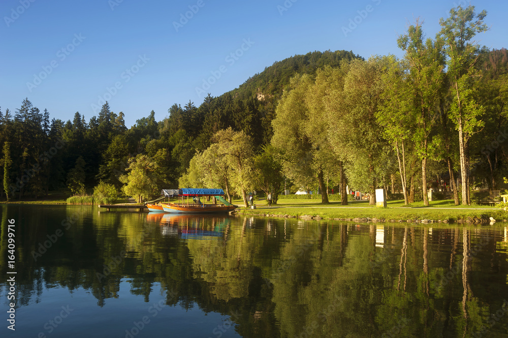 Morning at Bled Lake National Park Slovenia, Summer Sunrise