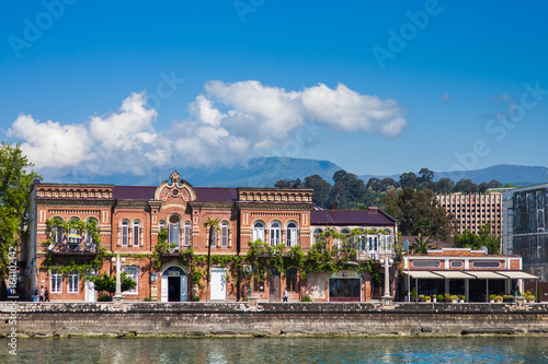 embankment with historic buildings in the city of Sukhumi, Abkhazia