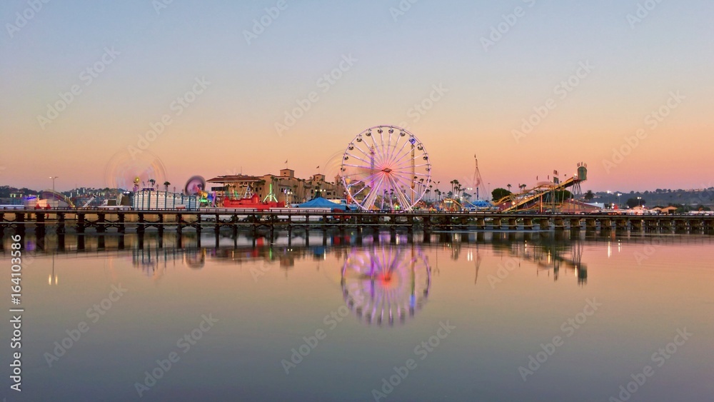  San Diego Fair at night, long exposure with reflections