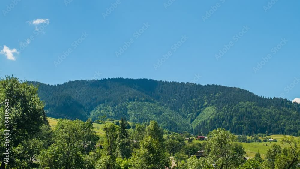 Mountain peaks and cloudy sky. Timelapse. Mountain peaks and cloudy sky. Timelapse.