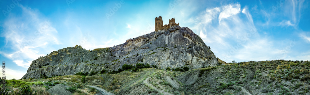 Genoese fortress on castle hill, the city of Sudak