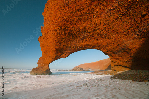  Legzira stone arches, Atlantic Ocean, Morocco, Africa