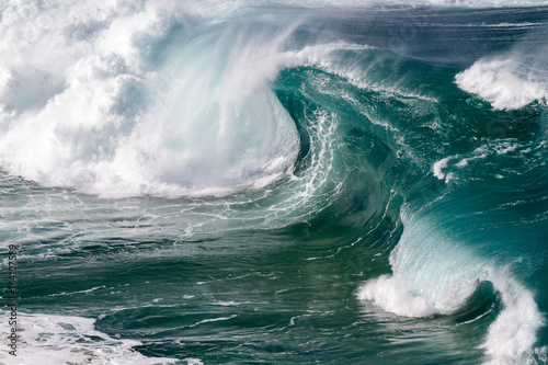 Giant Ocean wave at Waimea bay Oahu Hawaii