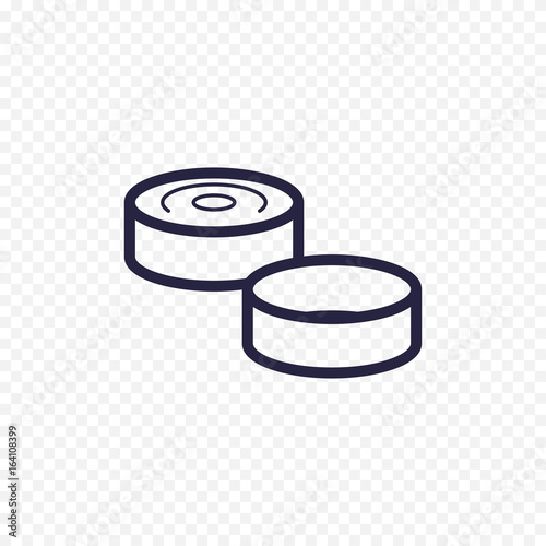 Game of checkers line icon. Checkers figure thin linear signs for websites, infographic, mobile app.