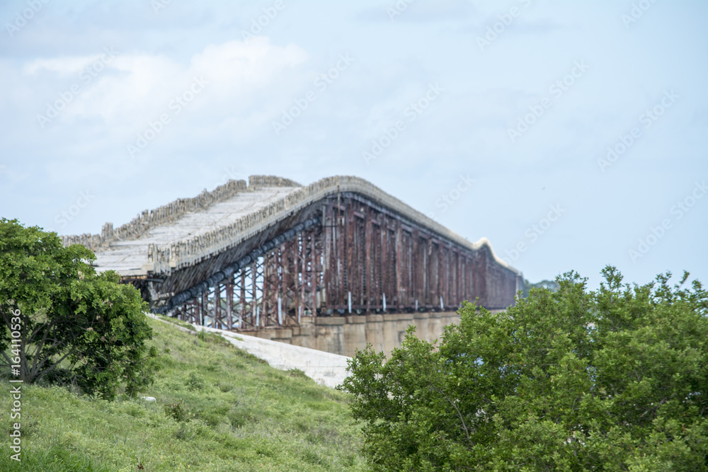 Old railroads crossing destroyed by a hurricane 1935 Old railroads crossing destroyed by a hurricane 1935