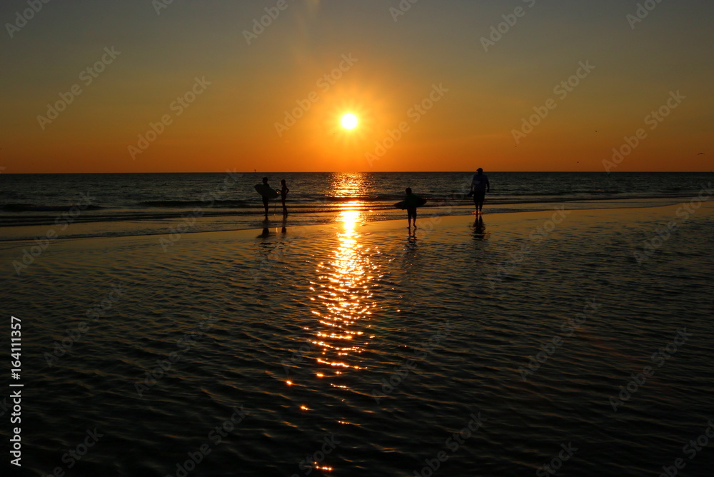 Sunset silhouette, Siesta Key, Florida