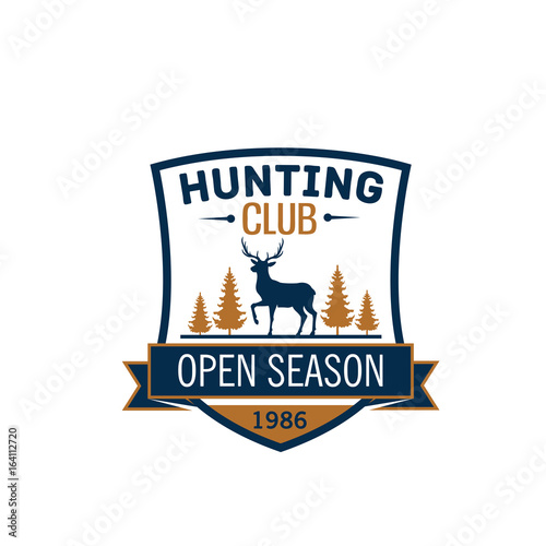 Wild animal vector icon hunting club open season