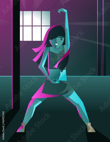 girl dancing in dance studio