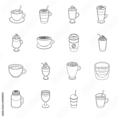 Shoes, style, heel and other types of shoes. Different shoes set collection icons in line style vector symbol stock illustration web.