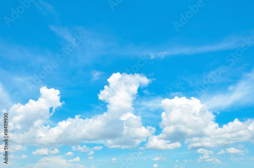 Beautiful bright summer blue sky and clouds as background