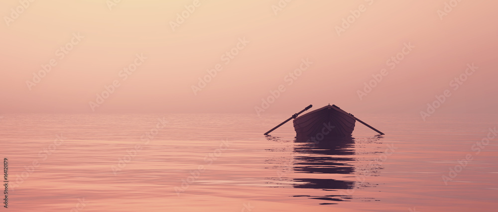 Fotografie A boat on the lake