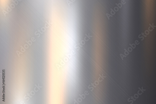 Metal, stainless steel texture background with reflection photo