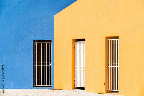 Architectural fragments. Fisherman's village Costa Nova. Aveiro. Portugal.