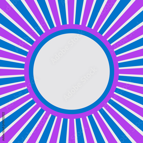 New,sun rays with pink and blue retro color