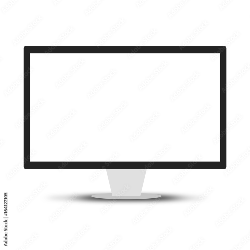 Monitor with white background Monitor with white background