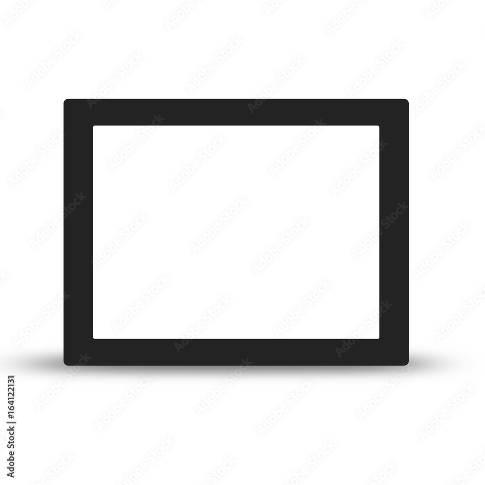 Realistic tablet pc computer on white background Realistic tablet pc computer on white background